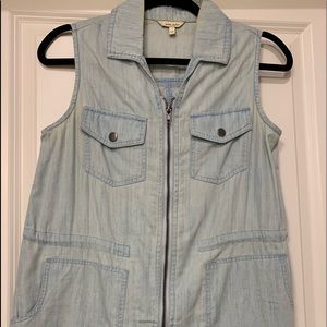 long denim vest, size S